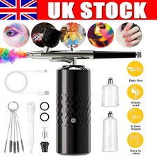Mini Airbrush Compressor Kit Spray Gun Dual Action Air Brush Paint Model 0.3MM!