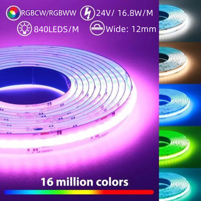 5-20M COB LED Streifen RGBW RGBCCT Lichtband Stripe Lichterkette Selbstklebend