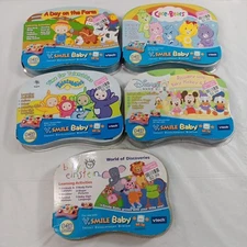 Lot Of 5 New Sealed V Smile Baby V tech Baby Einstein Disney Care Bears 