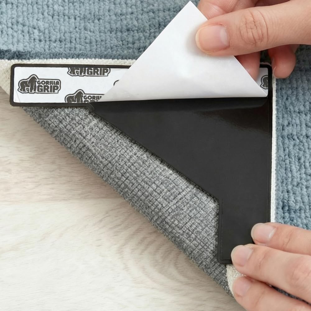 GORILLA GRIP Extra Wide Dual Sided Rug Gripper Pads, Holds Carpet in Place on Ha