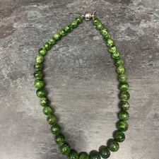 Natural Chrome Diopside Necklace, Silver Toned 180 Ct. 16