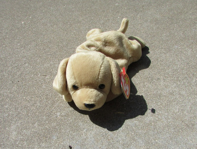 Ty Beanie Baby FETCH the Golden Retriever Dog 2-4-1997 MWMTs Stuffed Animal Toy