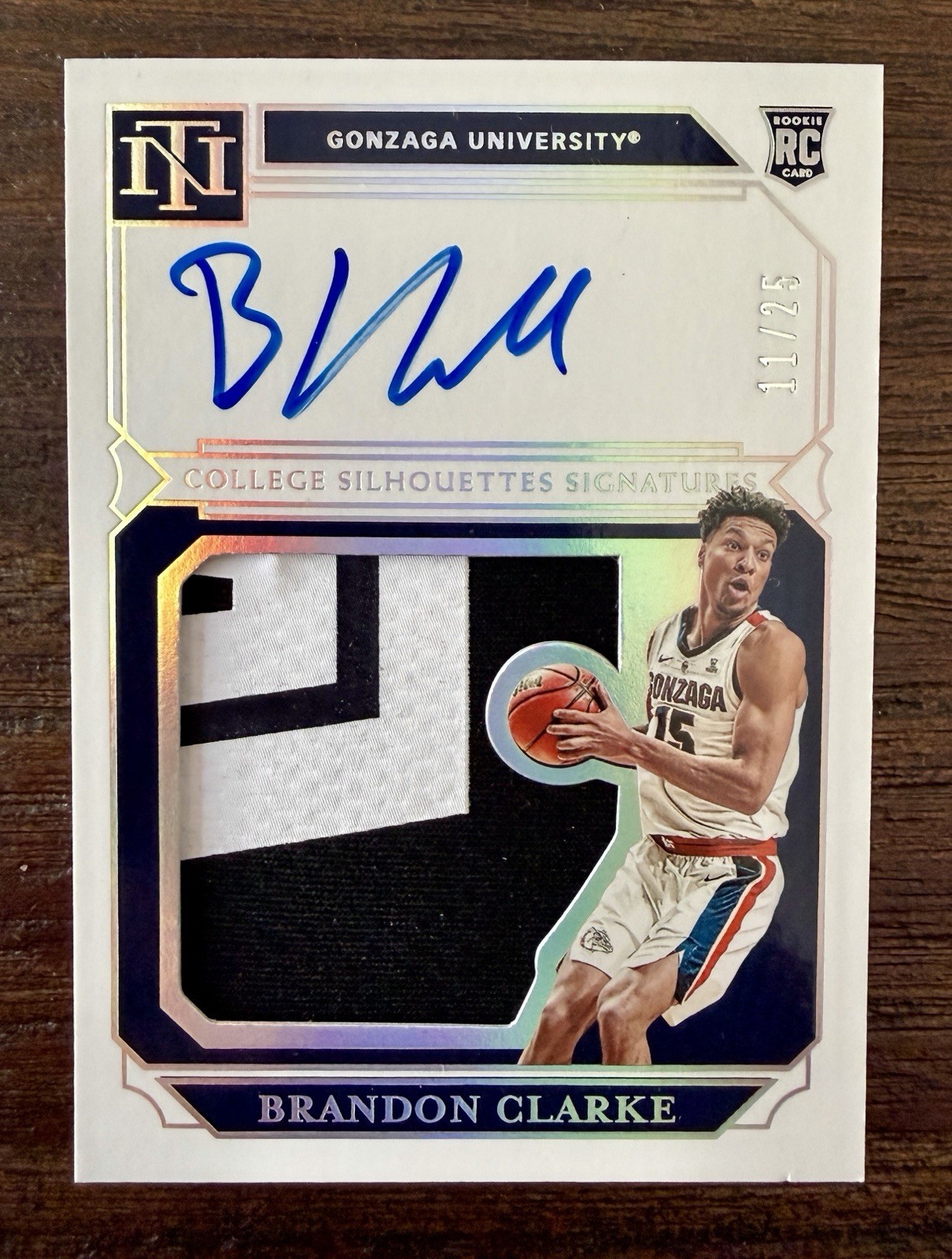 Brandon Clarke 2019 National Treasures Gonzaga RC Rookie Patch Auto RPA # /25