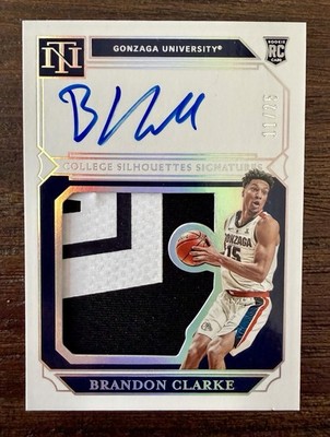 Brandon Clarke 2019 National Treasures Gonzaga RC Rookie Patch Auto RPA # /25