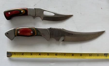 CHIPAWAY LITTLE KODIAK SKINNER 12" and 8" Knives w/wood handle & sheaths