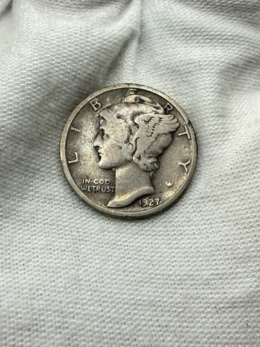 1927 (P) Mercury Dime 90% Silver Very Fine VF See Pics O84