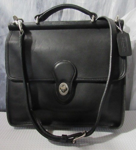 Vintage Coach 9927 Willis Bag Black Leather Crossbody