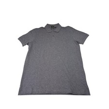 BOSS Hugo Boss Regular Fit Solid Dark Grey Short Sleeve Polo Shirt Men Size L