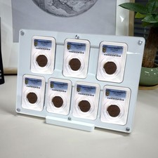 7CT Acrylic Display Stand Case Holder for PCGS Graded Coin Slab Storage Box