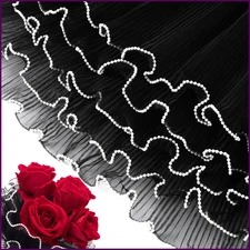 Flower wrapping paper with pearl edges, black bouquet wrapping paper, Korean