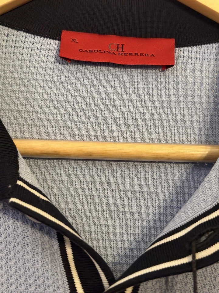 carolina herrera Men’s Blue Polo With Tags - Image 3 of 4
