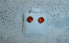 Bague Plaquée Or Blanc Avec CZ Padparadscha - Pierre 9,50 Mm, Taille 57, Neuf Sans Emballage