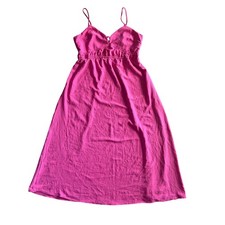 New Day Pink Midi Dress Sleeveless Spaghetti Strap Women M