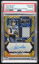 2023 Panini Select Gold Prizm 6/10 Jake Bobo #RSM-JBO PSA 8 Auto 18pg