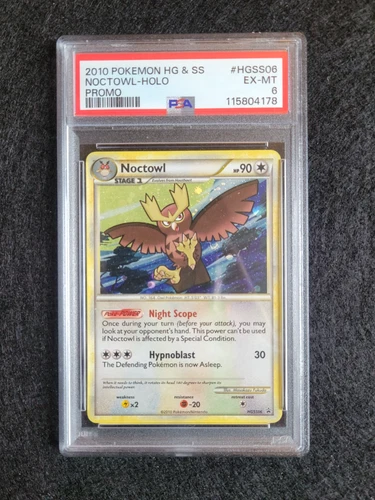 Pokemon TCG Noctowl Black Star Promo PSA 6 - HGSS06