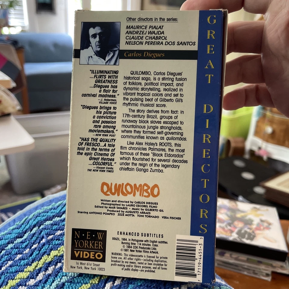 VHS QUILOMBO by CARLOS DIEGUES (1991) Portuguese With English Subtitles - Image 2 of 4