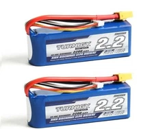 2X Turnigy 2200mAh 3S 11.1V 30C 40C LiPo Batteries RC car airplane multi rotor
