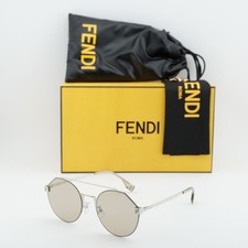 Fendi FE40060U 16G Silver/Silver Mirror 55-21-145 Sunglasses New Authentic