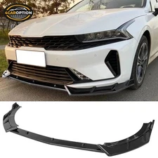 Fits 21-24 Kia K5 IKON Style Front Bumper Lip Spoiler PP Carbon Fiber Print 3PCS