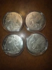 Lot of 4 American Silver Eagles - 2024 - BU - Buy the Best