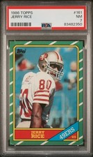 1986 Topps Jerry Rice ROOKIE PSA 7 NM CENTERED #161 RC 49ers Original Vintage