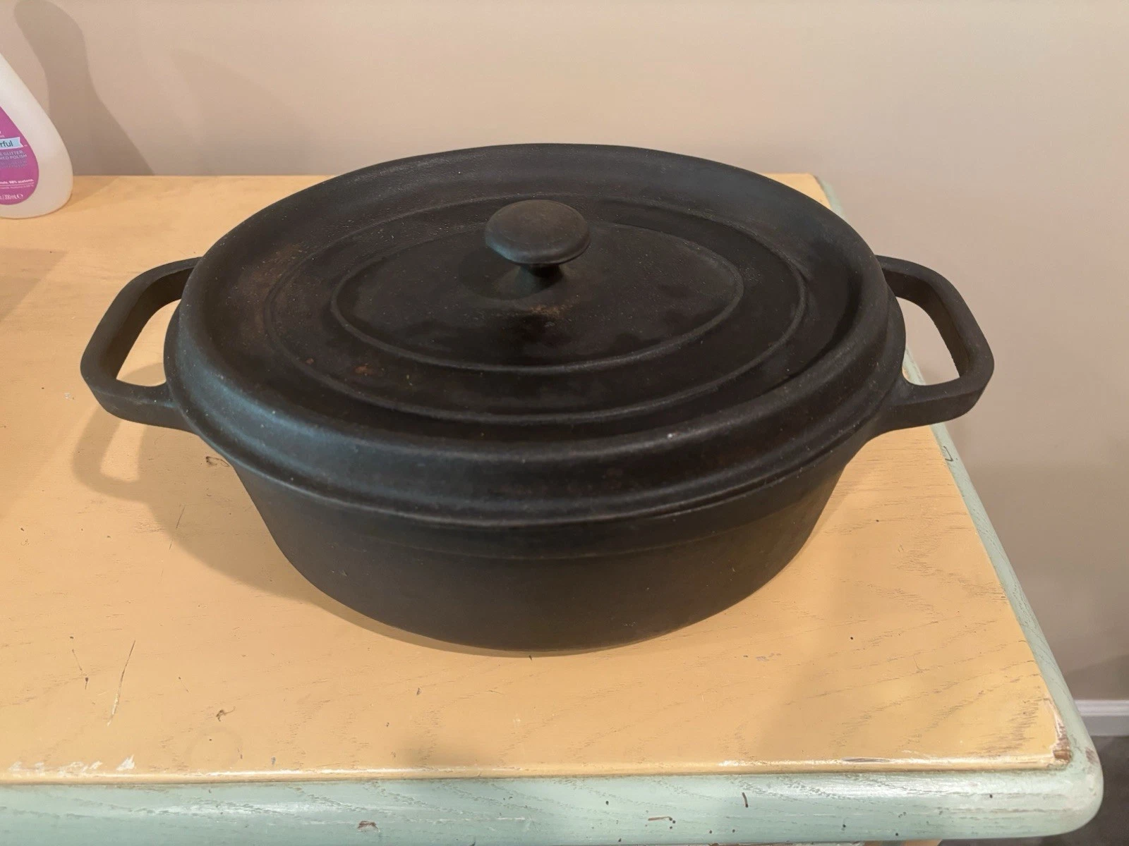 Antique Staub Cast Iron Covered Dutch Oven Dish In Great Condition