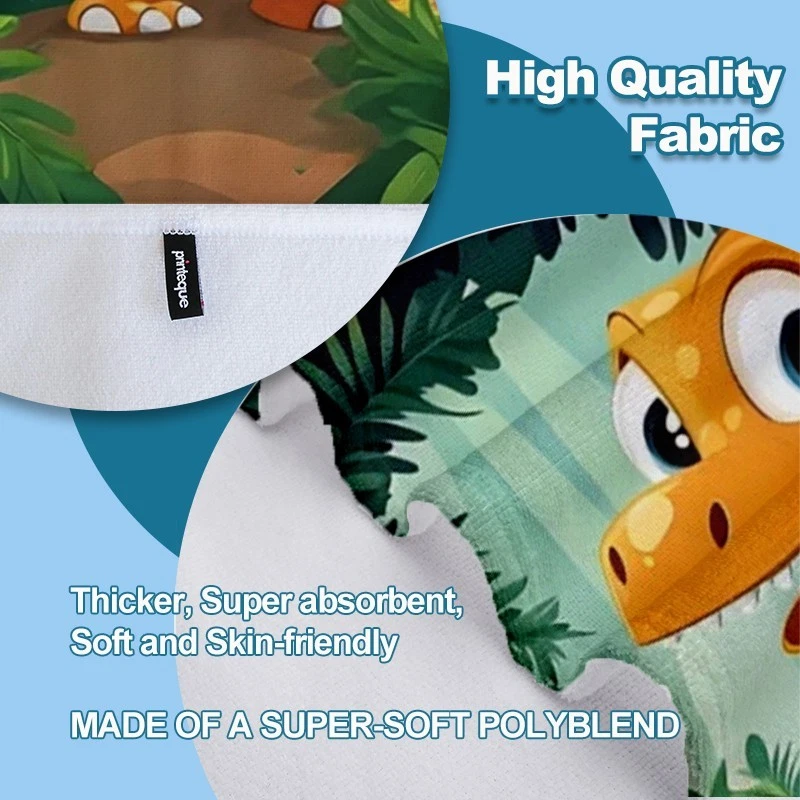 Dinosaur Print Large Beach Towel Oversize Soft Microfiber Bath Towel Lightweight