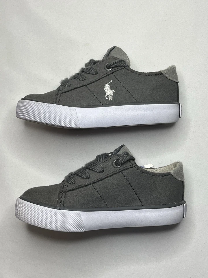 Polo Ralph Lauren Gris Lona Zapatos/Zapatillas - Niño Pequeño Talla 5 - Foto 2 de 4