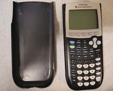 Texas Instruments TI-84 Plus Graphic  Calculator Black  w/ Cover Works 