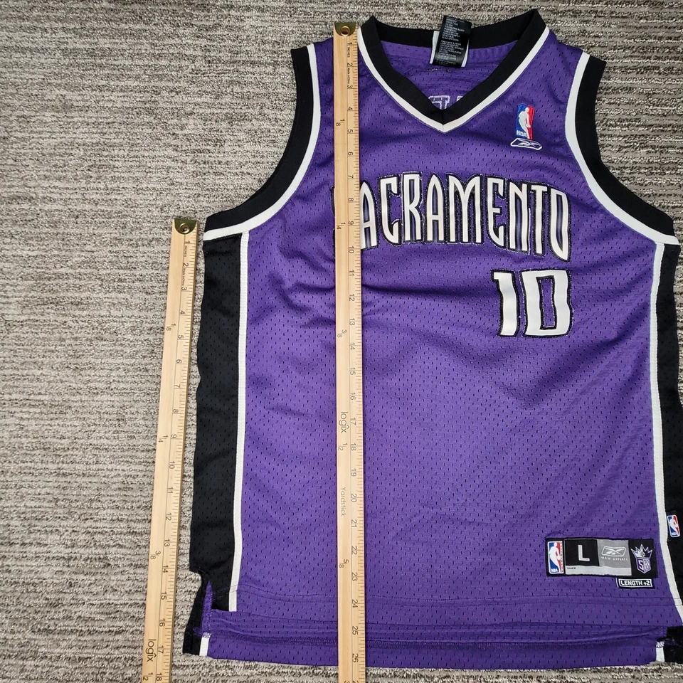 Camiseta deportiva de la NBA Reebok talla L 14-16 para niños Sacramento Kings Bibby 10 vintage púrpura Foto 4 de 4