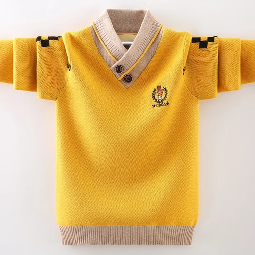 Cotton Clothing Children's Sweater Keep Warm in Winter Pullover Sweater Clothes - Picture 21 of 21