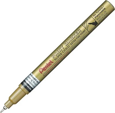Permanent Paint Marker Pen Gold Extra Fine Bullet Tip Pentel MFP10 ​