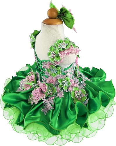 Jenniferwu Baby Girls Tulle Princess Wedding Party Handmade Beaded Dress 3T - Picture 3 of 5