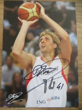 Handsignierte Autogrammkarte *DIRK NOWITZKI* Deutschland NBA Dallas Mavericks #4