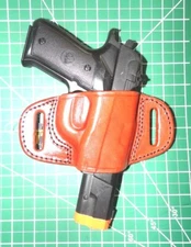 Tagua BH2-052 RH Brown Leather 2 Slot Quick Draw Belt Holster for Ruger P95 P97