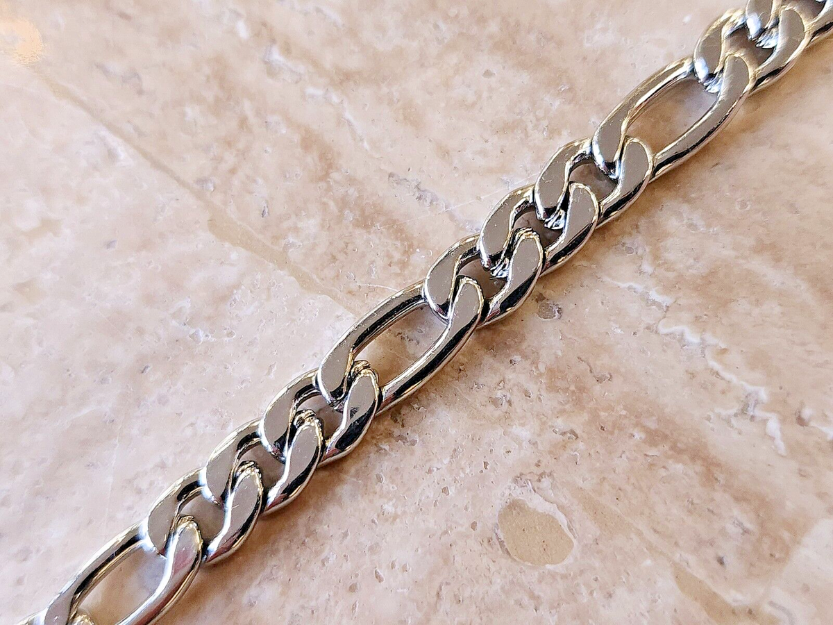 Vtg Heavy White Gold 14KGP 24