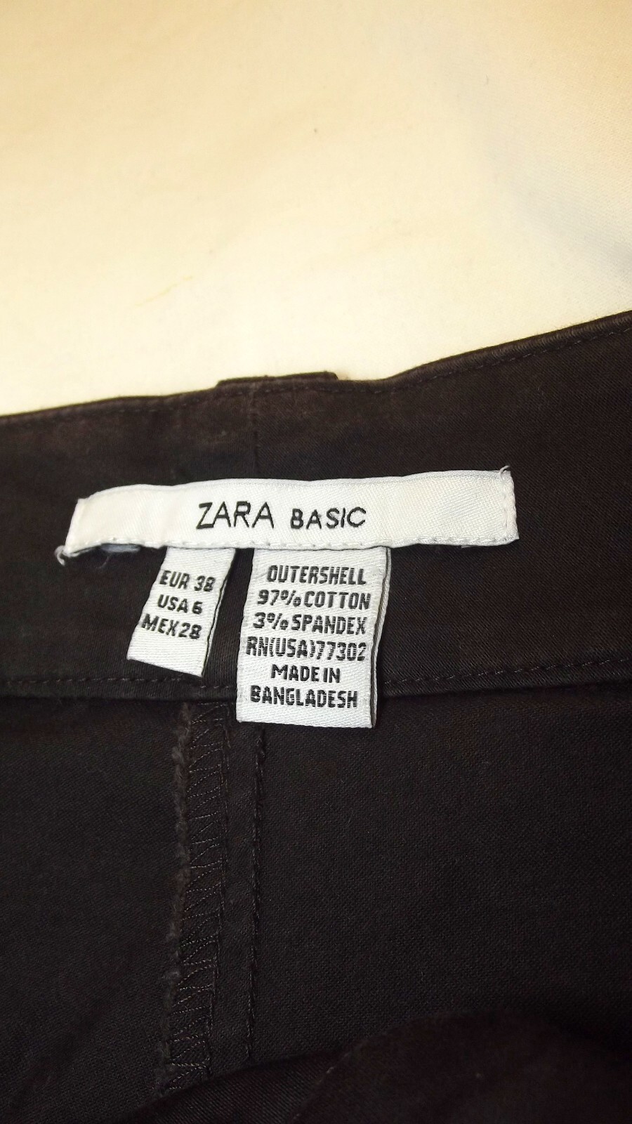 Pantalone donna Zara taglia 42 W28 M marrone medio bootcut svasato cotone image 4