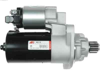 AS-PL S0119 Anlasser 12V 1,1kW Bosch 0001121022 VW 02M911023 02M911023X 10 Zähne