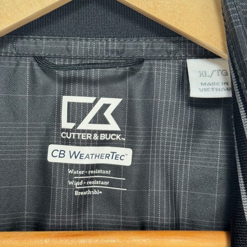 Cutter & Buck WeatherTec Golf Jacket Men XL Gray Check US Open Pinehurst No. 2 - Picture 4 of 9
