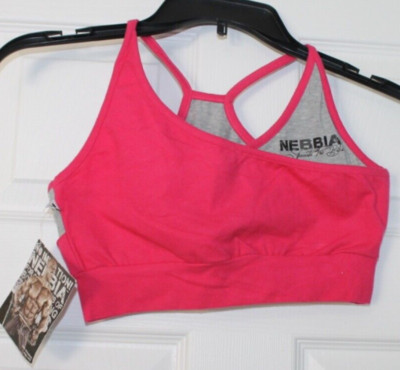 NEBBIA SMALL FITNESS  BRA PINK STIENATA PRO BIKINI NWT