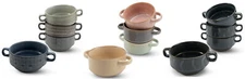American Atelier Soup Bowls with Handles | Set of 4 Dishwasher & Oven Safe