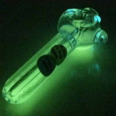 Glow Freezable Glitter Glass Pipe  Thick Glass Smoking Bowl  Glass Smoking Pipe