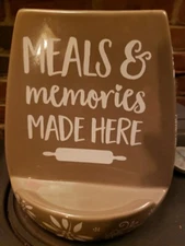 utensil holder..Meals & Memories Made Here.  Kitchen Crock For Utensils & More.