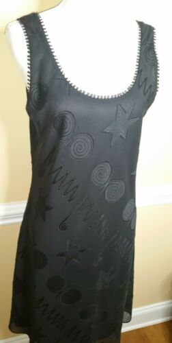 Joseph Ribkoff Black Dress w/Lining Semi Sheer sle
