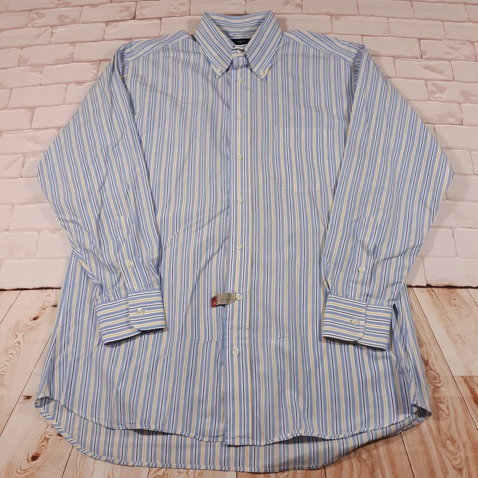 Camisa Burberry London Manga Larga Abotonada Talla 15.5 - 33 Azul Hecha en EE. UU. Foto 2 de 4