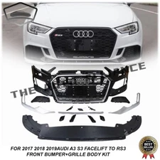 FOR 2017 2018 2019 Audi A3 Facelift Upgrade to RS3 Style Conversion Front Bumper