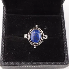 Lapis Lazuli Gemstone 925 Sterling Silver Ring Handmade Jewelry Ring For Gift
