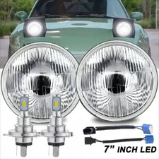 Pair 7inch For 90-97 Mazda NA Miata MX5 MX-5 H6024 LED Headlights Hi/Lo Beams ++