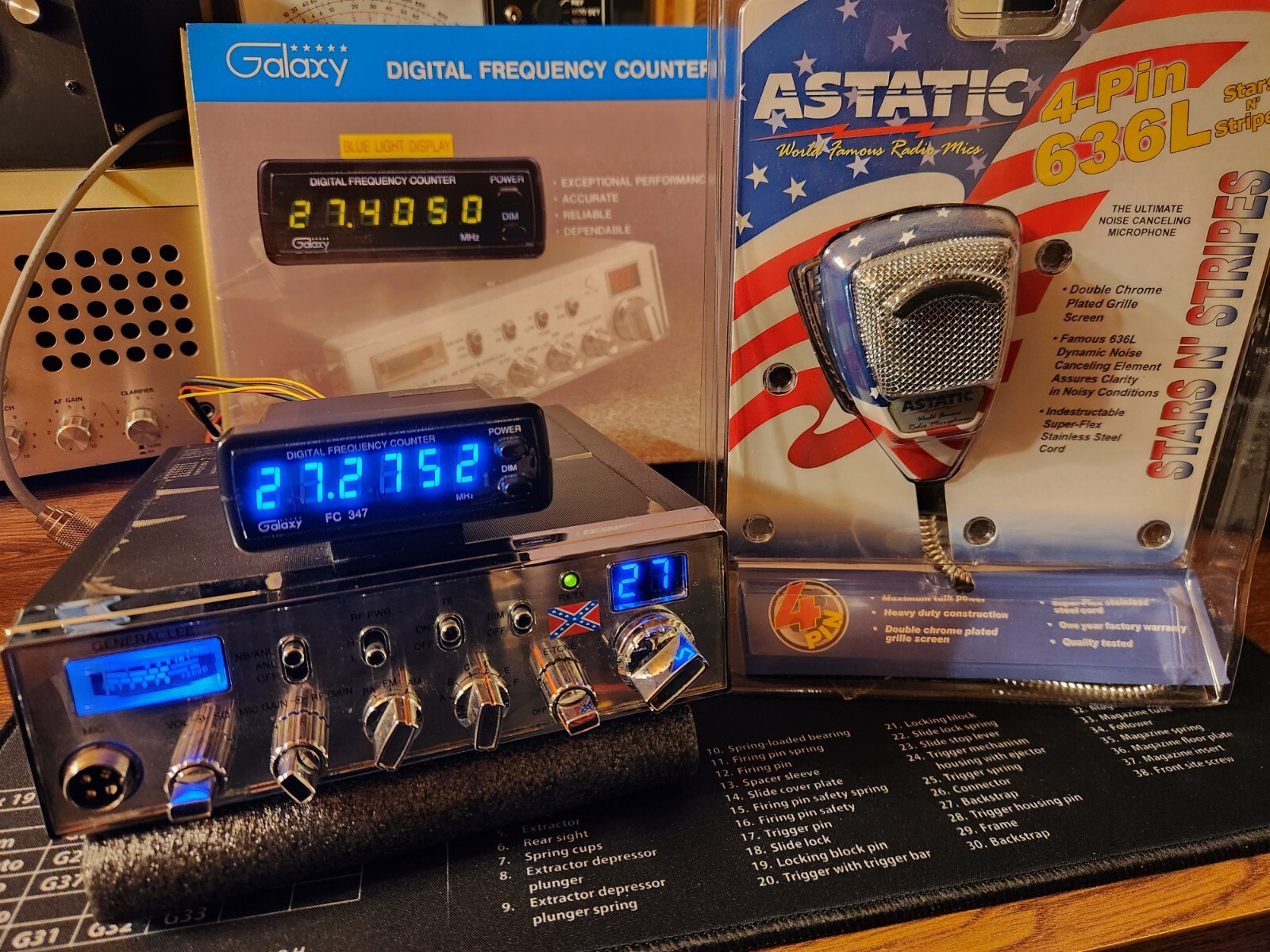 General Lee Cb Radio With Galaxy Frequency Counter And Astatic 636