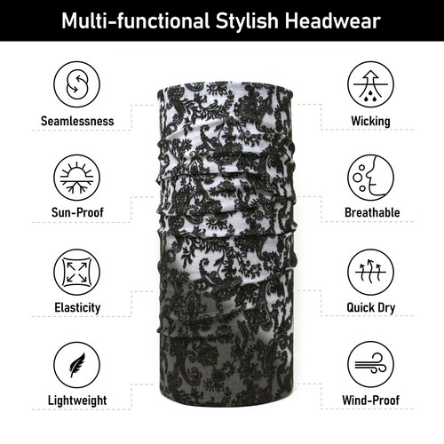 Neck Gaiter Bandana Face Mask Stretch Design Reusable Washable UV Sun Cover Pack - Picture 31 of 228